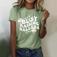 thumbnail image 2 of Cathalem T-Shirts Surdimensionnés pour Femmes Manches Courtes Col Rond Crop Top, Vert Menthe m, 2 of 5
