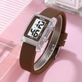 thumbnail image 4 of Fashion Women's  Men's Digital Watch Unisex Big Numbers Dial Rectangular Face Waterproof Silicone Strap LED Watches, 4 of 7