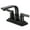Matte Black, variant on Kingston Brass KB8460NDL NuvoFusion 4 in. Centerset Bathroom Faucet with Push Pop-Up, Matte Black