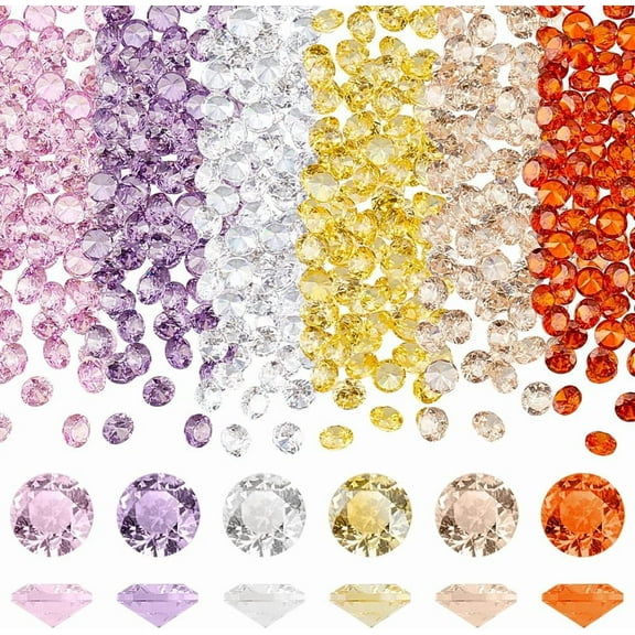 1box PH 180pcs 6 Colors Cubic Zirconia Stone 4mm Grade A Faceted CZ Diamante Rhinestone Gems Small Zirconia Gems Cabochons Loose Stones for Ring Earring Bracelet Nail Art DIY Jewelry Making Colorful