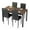Brown+Black, variant on UHOMEPRO 5 Piece Dining Table Set with 4 Padded Faux Leather Chairs, Modern Rectangle Kitchen Table Set for 4, Compact Dining Room Table and Chair Set for Kitchen Dining Room Small Space, Brown+Black