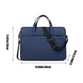 thumbnail image 3 of SATRINO 15 15.6 16 inch Laptop Computer PC Shoulder Bag Carrying Case, Water-Repellent Fabric Briefcase, Lightweight Toploader, Business Casual or School (Blue), 3 of 8