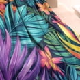 thumbnail image 3 of Colorful Tropical Leaf Pattern Blanket,Comfortable Soft Flannel Throw Blanket,All Season,Warm Lightweight Blankets for Sofa Bed Couch Living Room Chair,60"x80", 3 of 4