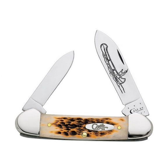 Case Amber Bone CV Canoe Pocket Knife