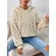 thumbnail image 5 of Suéter Holgado de Franela con Capucha para Mujer, Larga y Cálido para Invierno Albaricoque L, 5 of 8
