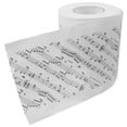 thumbnail image 2 of 1 rollo de papel higiénico con notas musicales, papel higiénico con impresión navideña, rollo de pañuelos decorativos, 2 of 6