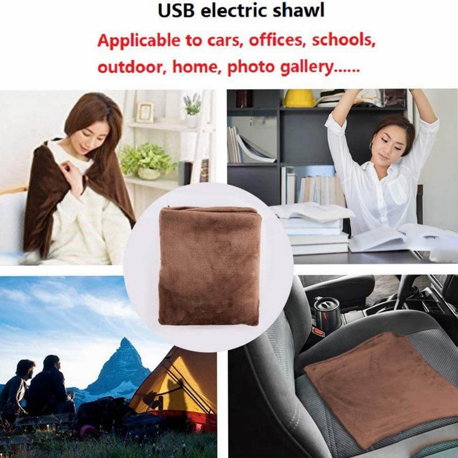 Electric Warm Blanket,Adjustable Temperature Heated Blanket, Washable, Fast Heating Blanket, Fast Heating Blanket for Home Office Use