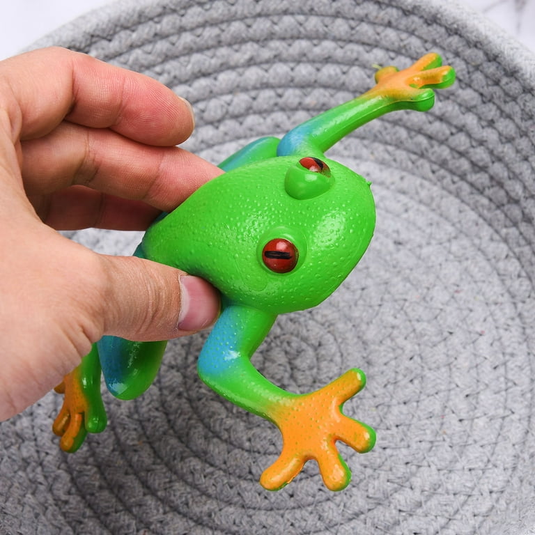 huntermoon Squishy Decompression Simulation Soft Stretchable Rubber Frog  Model Ornaments Spoof Vent Toys for Children Jokes