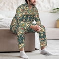 thumbnail image 6 of KLL Traditional Tribal Aztec1 Sleepwear Mens Flannel Pajamas,Long Cotton Pj Set, 6 of 7