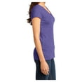 thumbnail image 3 of Yellow Rooster Women's Juniors Very Important V-Neck Cotton/Polyester Tee Heathered Purple 3XL, 3 of 6