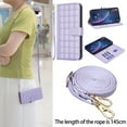 thumbnail image 2 of Wallet Case for iPhone 16 Pro Max with Wrist Strap + Crossbody Shoulder Strap, PU Leather Kickstand Drop Protective Card Slots Flip Case Cover for iPhone 16 Pro Max for Girls Women, Purple, 2 of 8