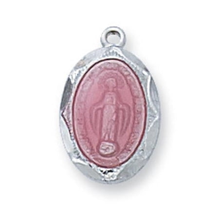 0.55 x 0.32 x 0.6 in. Sterling Silver Miraculous Pendant