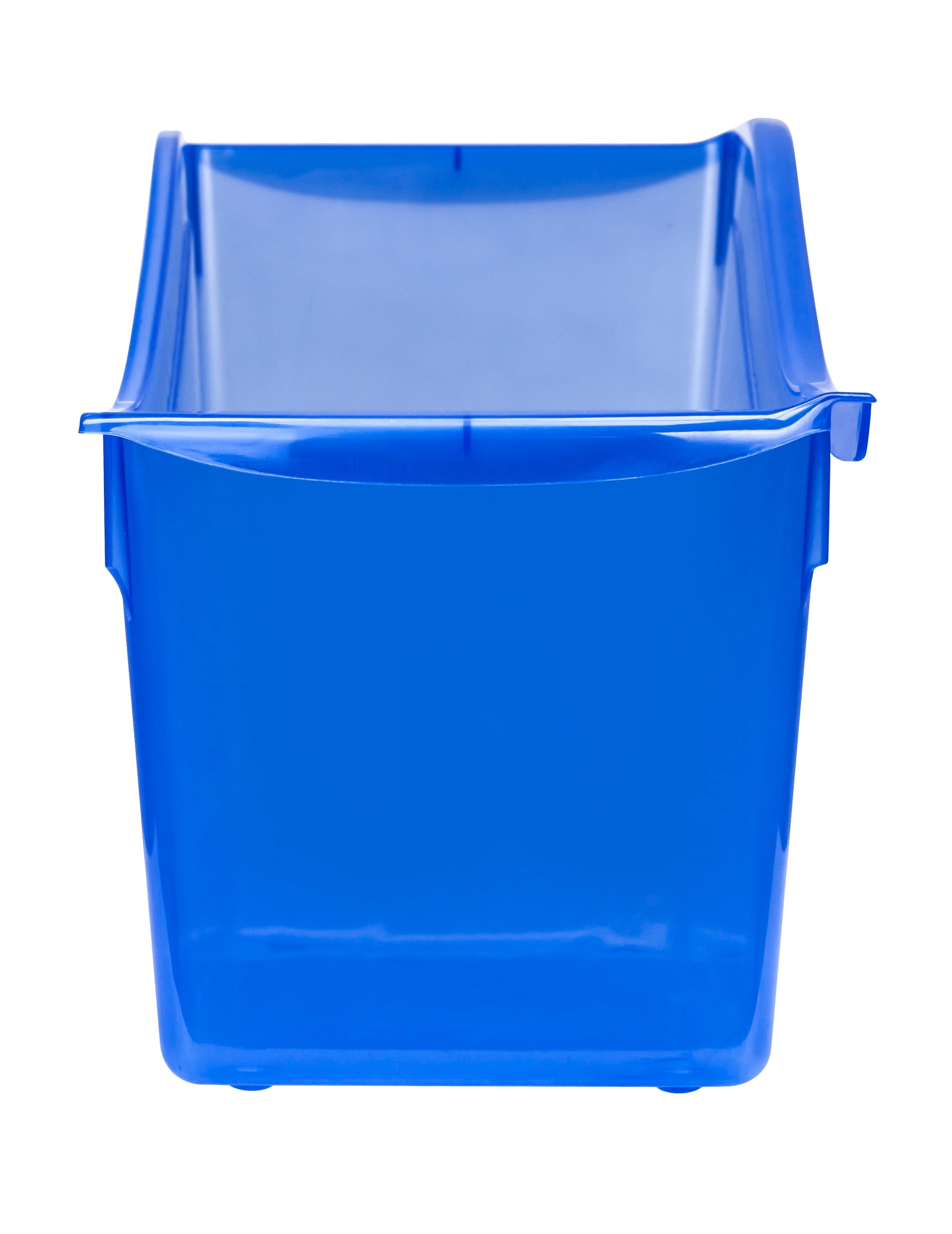 Pen+Gear Plastic Desktop Book Organzer Bin, Clear Blue