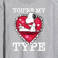 thumbnail image 3 of Peanuts - You're My Type - Men's Long Sleeve T-Shirt, 3 of 6