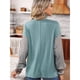 thumbnail image 4 of Blusas de Larga para Mujer, de Gran Tamaño, Modernas, con Cuello Redondo, Informales, con Bloques de Color. Judías S, 4 of 5