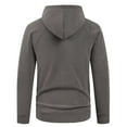 thumbnail image 6 of BiZtdJrK Gray Men's Zip Up Hoodie Lightweight Long Sleeve Basic Slim Fit Cotton Sweatshirt Jackets with Pocket L, 6 of 8