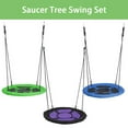 thumbnail image 2 of SONGMY 40" Kids Round Saucer Tree Swing, Purple 900D Oxford Waterproof Swing Platform, 2 of 8