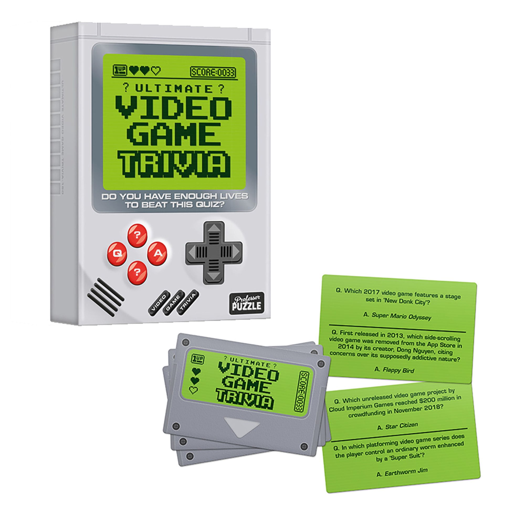 Professor Puzzle: Ultimate Video Game Trivia - Party Game, 300 Questions About All Things Gaming, Do You Have Enough Lives to Beat This Quiz, Ages 12+