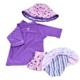 thumbnail image 4 of Girl's 3PC Sun & Swim Set - Purple Rain or Shine - 2T, 4 of 7
