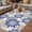 Blue, variant on Geometric Flower Outdoor Rug for Patio/Deck/Porch, Non-Slip Large Area Rug 6 x 9 Ft, Vintage Country Floral Orange Grey on Linen Indoor Outdoor Rugs Washable Area Rugs, Camping Rug Carpet Runner