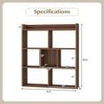 thumbnail image 3 of Giantex 7 Cube Bookshelf, Free-Standing Wooden Bookcase, 4 Tier Home Display Shelf, Horizontal Storage Unit for Home, 3 of 8