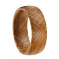thumbnail image 2 of GKNET 8mm Whiskey Barrel Wood Ring Domed Wedding Band-12, 2 of 6
