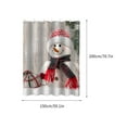 thumbnail image 3 of Cortina de ducha con estampado navideño, resistente a la humedad y al moho., 3 of 5