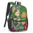 thumbnail image 4 of 17 Inch Lightweight Backpack,PVC Waterproof Oxford Fabric, Ergonomically Designed, with Large Capacity, Exotic Jungle Aesthetic, 4 of 5