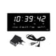 thumbnail image 3 of Reloj de pared digital,Reloj de pared LED digital Pantalla grande Temperatura interior,Despertador eléctrico Carga USB Dormitorio Hogar,Relojes de mesa Calendario Salón Decoración Blanco, 3 of 9