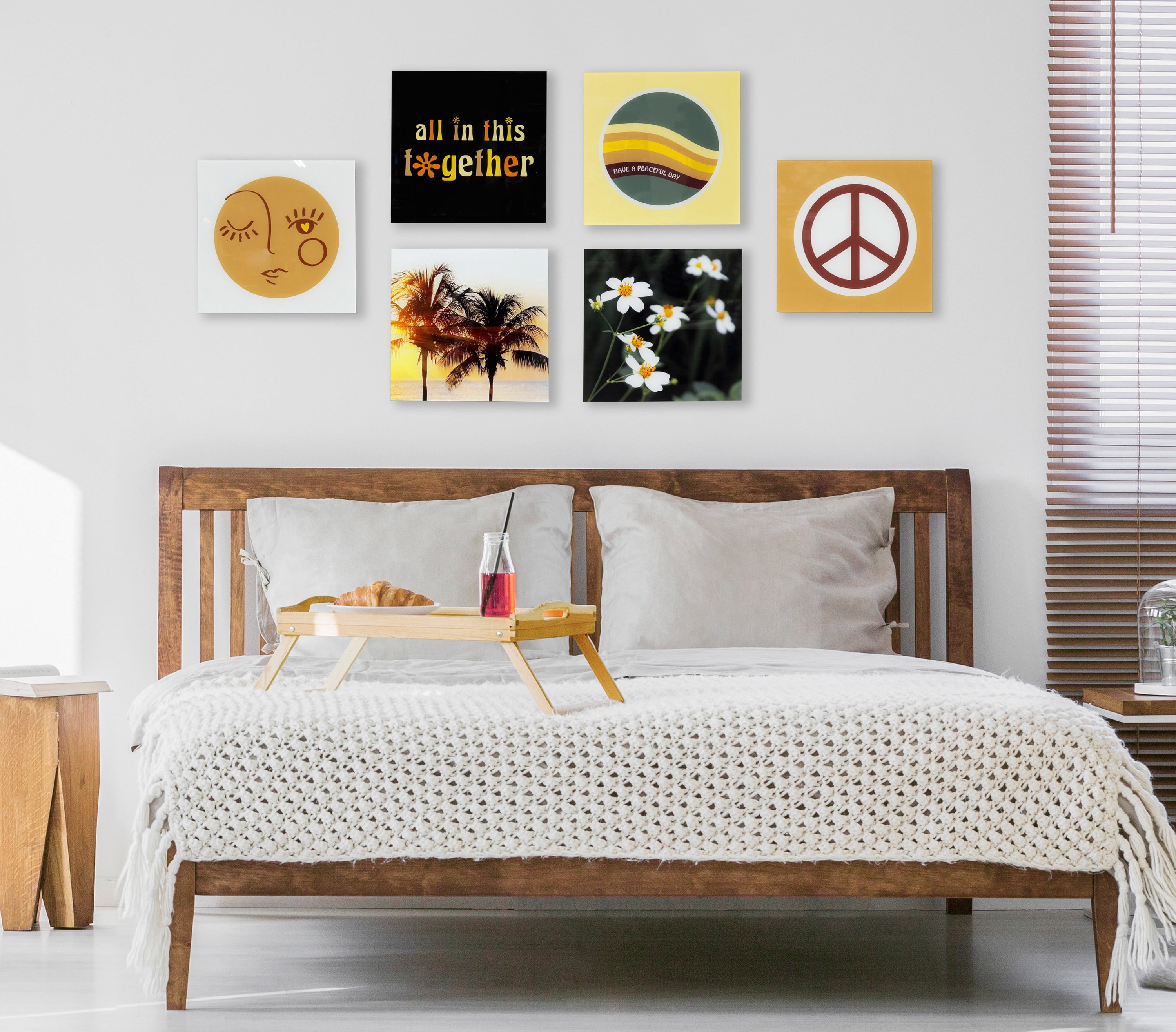 Kate and Laurel Motivational Painting, 10 in x 10 in, 6-Pieces