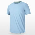thumbnail image 2 of Quinlirra Mens T-shirts Lightweight Men's Summer Solid Color Casual Loose Short Sleeved Round Neck T-shirt, 2 of 5