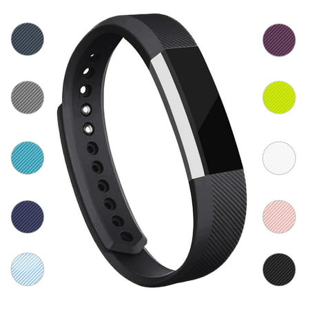 For Fitbit Alta / Alta HR Bands Adjustable Replacement Wrist Bands Soft TPU Material Strap Without Tracker (Black,