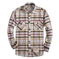 thumbnail image 2 of Dpytoraw Men's Casual Plaid Work Long Sleeve Shirt Lightweight Breathable Button Up Top For Everyday Wear And Outdoor Activities Men’s Wrinkle-Free Shirts, 2 of 4