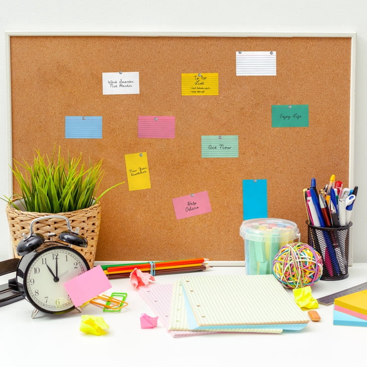 Three Leaf 3 X 5, Index Cards Unruled, 4000 Ct. (100 X 40) Cherry, Blank Flash Cards, Study Card, Memo Pad, For To-Do List, Art And Craft Projects