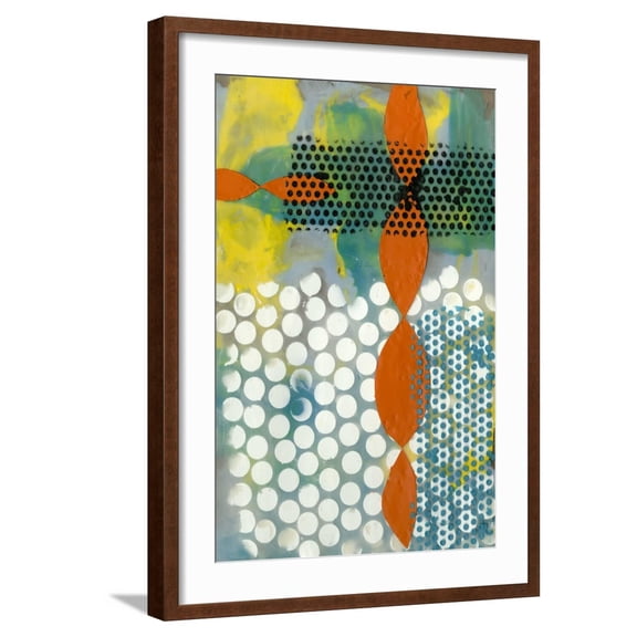 Art.com Translucent Abstraction II Art Print by Jennifer Goldberger, Brown Frame Wall Art, 21" x 29"