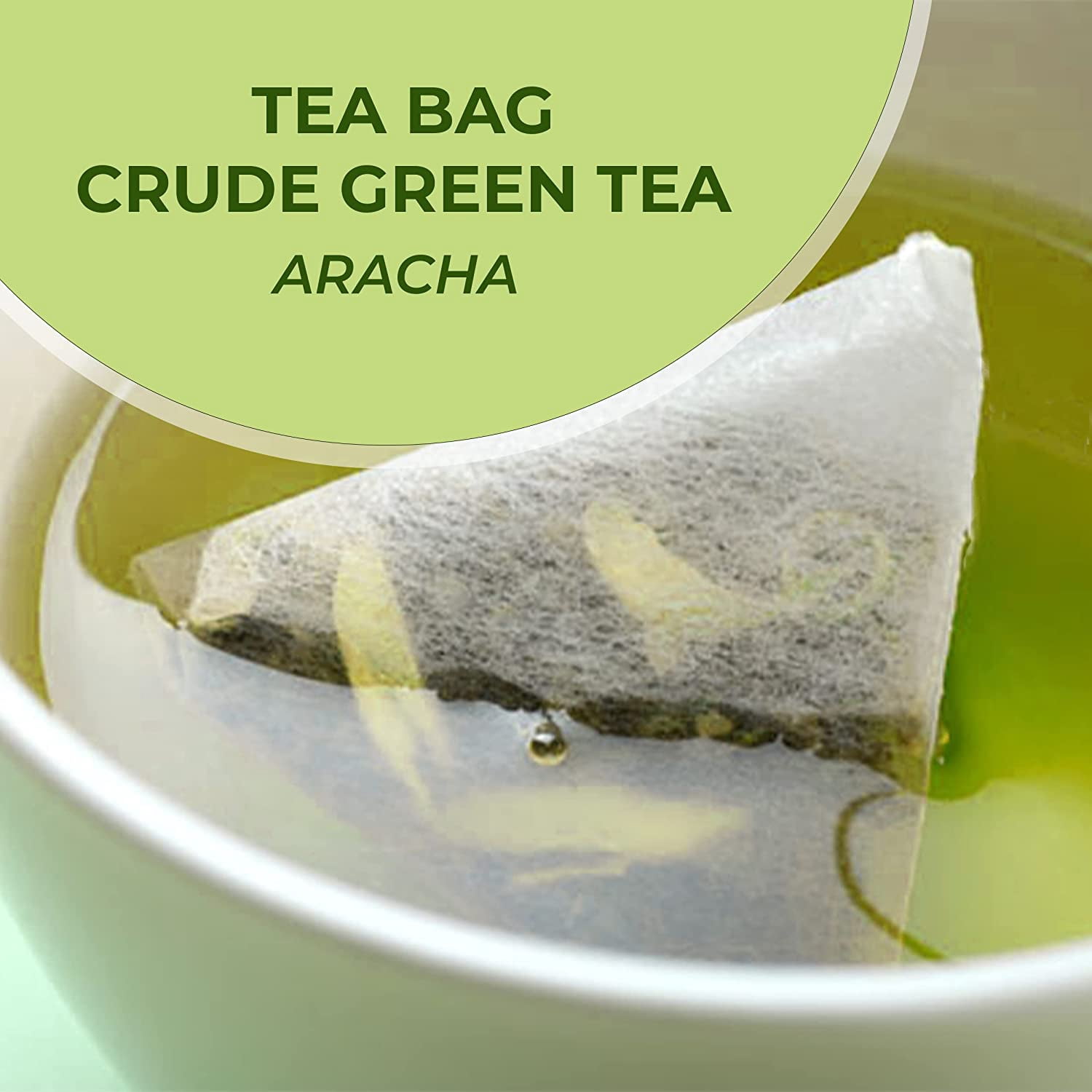Japanese Green Tea Co Crude Green Tea – 100-Pack Authentic Aracha Japanese Green Tea Bags – All-Natural Vegan Highest Grade Green Tea Loose Tea – Rich in Antioxidants – Mild Taste