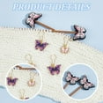 thumbnail image 5 of 1 Set 12 Pcs Butterfly Stitch Markers Kits Crochet Stitch Marker Butterfly Knitting Needles Stoppers Needles Point Protectors Brass Pins Stitch Markers for Knitting Quilting Sewing DIY, 5 of 6