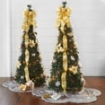 thumbnail image 3 of BrylaneHome 4.5 Ft Fully Decorated Pre-Lit Pop-Up Christmas Tree with 100 Warm Lights & Included Stand, Collapsible, Easy Assembly, 3 of 7