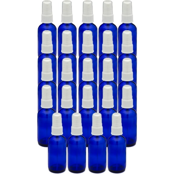 Global Cobalt Blue 2oz White Mist Sprayer Bottle (60ml) Pack of 24