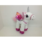 White Unicorn with Wings Soft Stuffed Plush Animal Toy - 8"