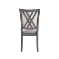 thumbnail image 4 of New Classic Furniture Amy Solid Wood Dining Chairs in Gray (Set of 2), 4 of 5