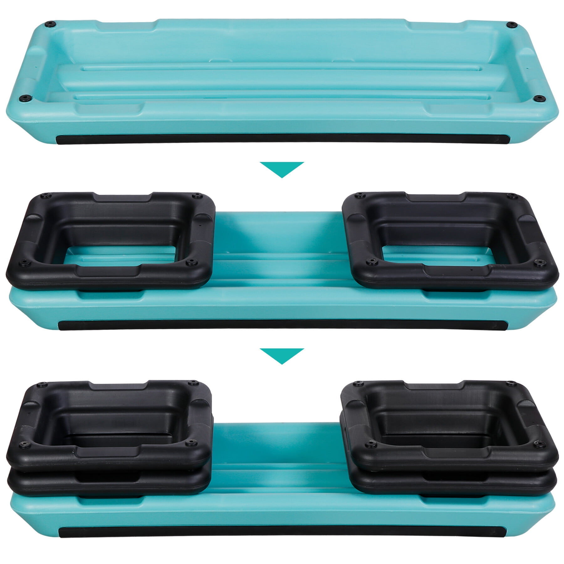 ZENSTYLE 43'' Aerobic Exercise Stepper Platform Adjustable Fitness Stepper W/4 Risers Green