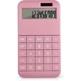 thumbnail image 1 of Calculadora básica estándar de 12 dígitos para escritorio con pantalla LCD grande para oficina, escuela, hogar y negocios, diseño moderno - Rosa, 1 of 4