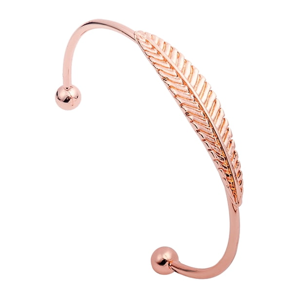 Sparkly Leaf brazalete de la boda de la novia pulsera ajustable pulseras manguito de oro tono de las mujeres de las niñas amante de regalos