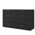 thumbnail image 5 of Pemberly Row 8 Drawer Double Dresser in Black Woodgrain, 5 of 13