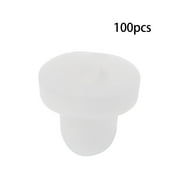 BILINLI 100PCS Anti-Pain Earring Back Pads Silicone Cushion for Clip on Earrings White