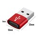 thumbnail image 2 of 2x USB 3.1 Tipo C Hembra a USB 3.0 A Macho Adaptador Datos+Carga (Rojo), 2 of 6