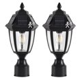 thumbnail image 1 of TEBLAMPUE Solar Post Lights 2 Pack, Motion Sensor Post Lantern Without Pier Mount Base, Waterproof Solar Powered Pole Light Fixtu, 1 of 9