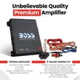 thumbnail image 2 of New BOSS R1100M 1100W Mono Car Audio Amplifier Amp & 8 Gauge Amp Wiring Kit, 2 of 9