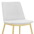 thumbnail image 2 of Messina Modern Velvet and Gold Metal Leg Dining Room Chairs - Set of 2, 2 of 5